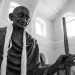 Mahatma Gandhi Statue im Aga Khan Palace in Pune